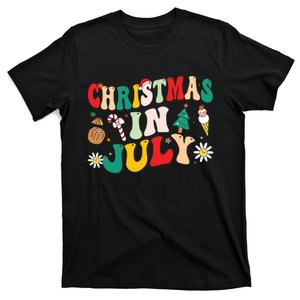 Christmas In July Shirts Groovy Xmas Summer T-Shirt