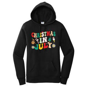 Christmas In July Shirts Groovy Xmas Summer Women's Pullover Hoodie