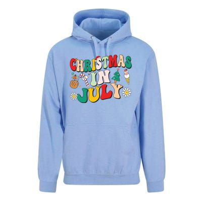 Christmas In July Shirts Groovy Xmas Summer Unisex Surf Hoodie