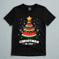 Christmas In July Watermelon Xmas Tree Summer T-Shirt
