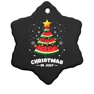 Christmas In July Watermelon Xmas Tree Summer Ceramic Star Ornament