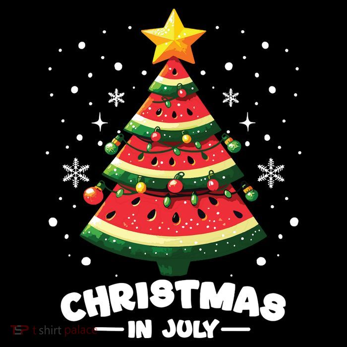 Christmas In July Watermelon Xmas Tree Summer Baby Bodysuit