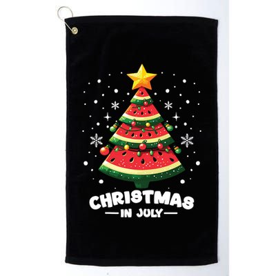Christmas In July Watermelon Xmas Tree Summer Golf Towel