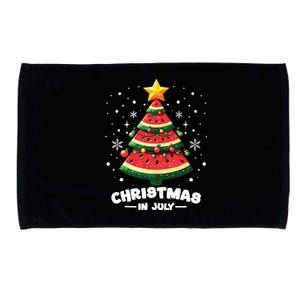 Christmas In July Watermelon Xmas Tree Summer Microfiber Hand Towel