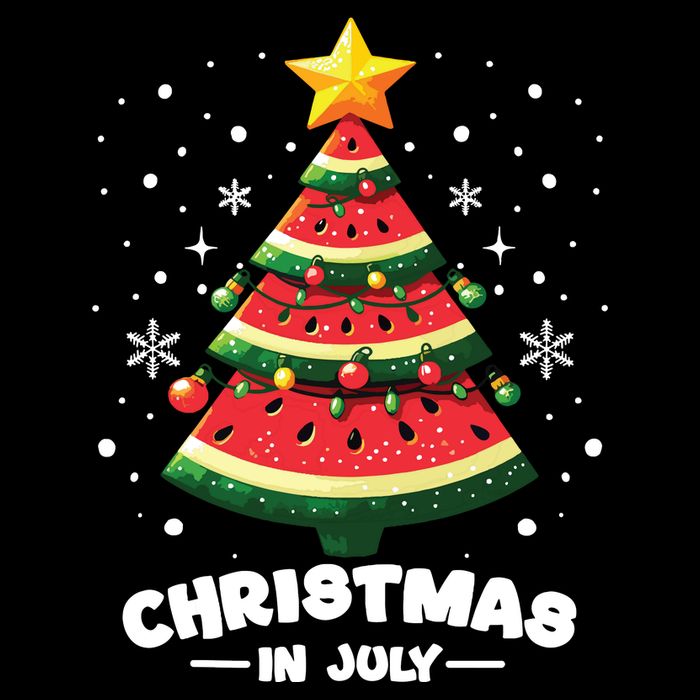 Christmas In July Watermelon Xmas Tree Summer Wool Snapback Cap