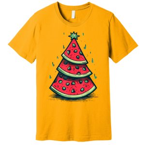 Christmas In July Watermelon Christmas Tre Premium T-Shirt