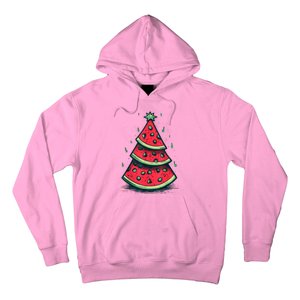 Christmas In July Watermelon Christmas Tre Hoodie