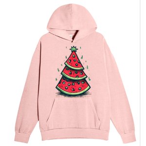 Christmas In July Watermelon Christmas Tre Urban Pullover Hoodie