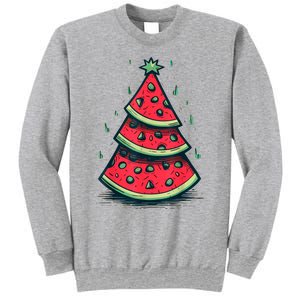 Christmas In July Watermelon Christmas Tre Sweatshirt