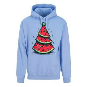 Christmas In July Watermelon Christmas Tre Unisex Surf Hoodie