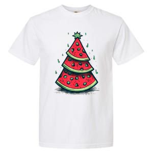 Christmas In July Watermelon Christmas Tre Garment-Dyed Heavyweight T-Shirt