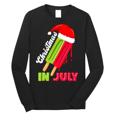 Christmas In July Watermelon Ice Pops Fun Christmas In July Long Sleeve Shirt