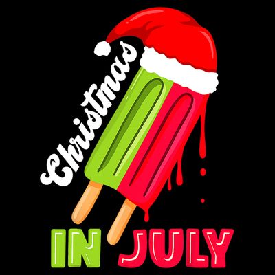 Christmas In July Watermelon Ice Pops Fun Christmas In July T-Shirt