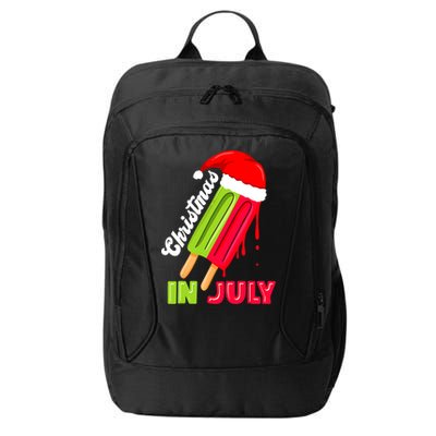 Christmas In July Watermelon Ice Pops Fun Christmas In July City Backpack