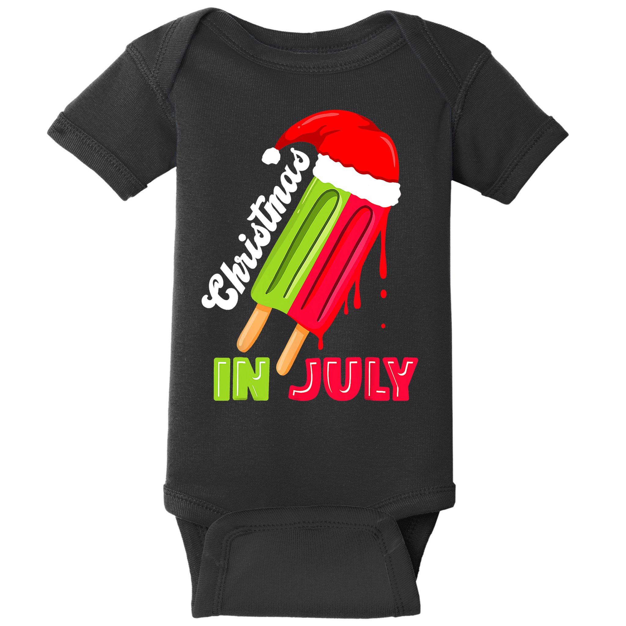 Christmas In July Watermelon Ice Pops Fun Christmas In July Baby Bodysuit