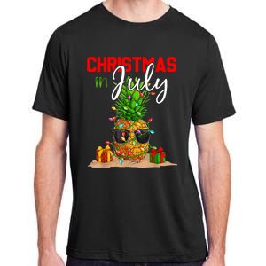 Christmas In July Pineapple Xmas Tree Summer Vacation Adult ChromaSoft Performance T-Shirt