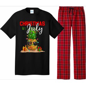 Christmas In July Pineapple Xmas Tree Summer Vacation Pajama Set