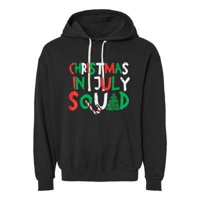 Christmas In July Squad Funny Summer Xmas Men Women Kids Garment-Dyed Fleece Hoodie