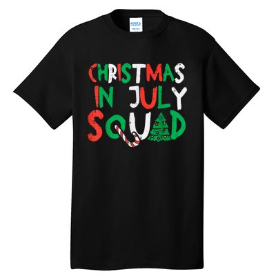 Christmas In July Squad Funny Summer Xmas Men Women Kids Tall T-Shirt