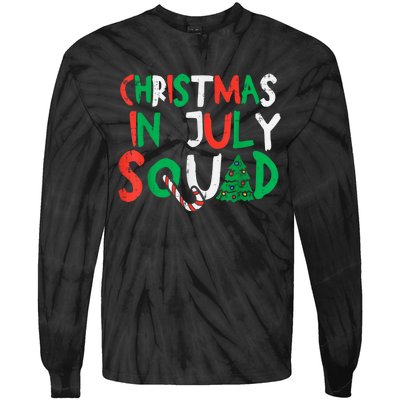 Christmas In July Squad Funny Summer Xmas Men Women Kids Tie-Dye Long Sleeve Shirt