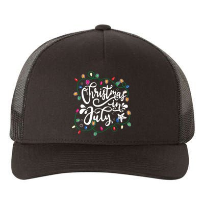 Christmas In July Lights Funny Summer Xmas Yupoong Adult 5-Panel Trucker Hat