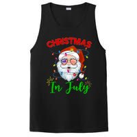 Christmas In July Santa Hat Sunglasses Usa Flag Summer PosiCharge Competitor Tank