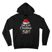 Christmas in July Santa Hat Summer Beach Vacation Xmas Hoodie