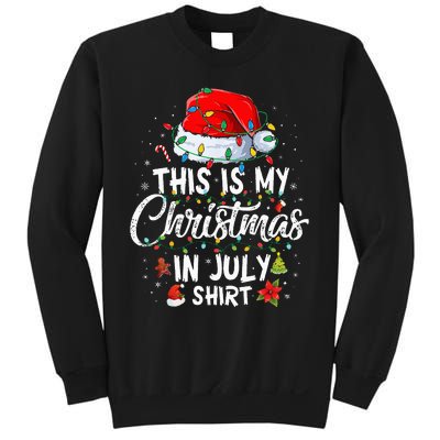 Christmas in July Santa Hat Summer Beach Vacation Xmas Sweatshirt