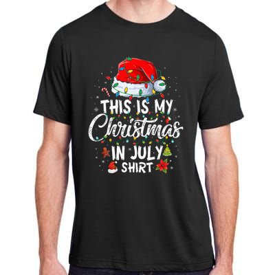 Christmas in July Santa Hat Summer Beach Vacation Xmas Adult ChromaSoft Performance T-Shirt