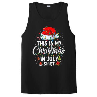 Christmas in July Santa Hat Summer Beach Vacation Xmas PosiCharge Competitor Tank