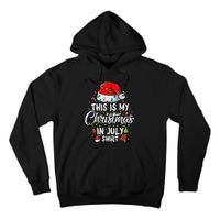 Christmas in July Santa Hat Summer Beach Vacation Xmas Tall Hoodie