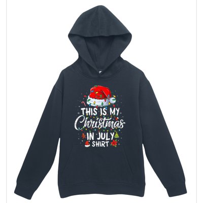 Christmas in July Santa Hat Summer Beach Vacation Xmas Urban Pullover Hoodie