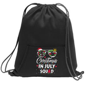 Christmas In July Squad Funny Summer Xmas Sweatshirt Cinch Pack Bag