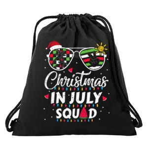 Christmas In July Squad Funny Summer Xmas Drawstring Bag