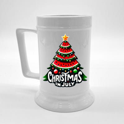 Christmas In July Watermelon Xmas Tree Summer Beer Stein