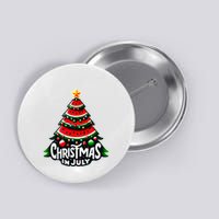 Christmas In July Watermelon Xmas Tree Summer Button