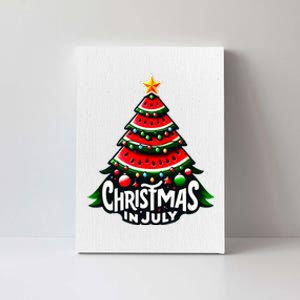 Christmas In July Watermelon Xmas Tree Summer Canvas