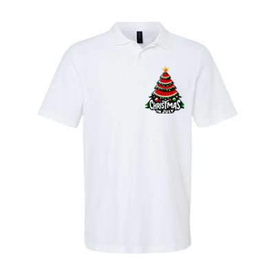 Christmas In July Watermelon Xmas Tree Summer Softstyle Adult Sport Polo