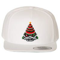 Christmas In July Watermelon Xmas Tree Summer Wool Snapback Cap