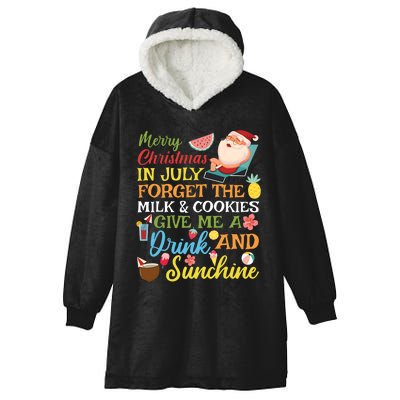 Christmas In July Forget The Milk And Cookie Hooded Wearable Blanket