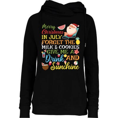 Christmas In July Forget The Milk And Cookie Womens Funnel Neck Pullover Hood