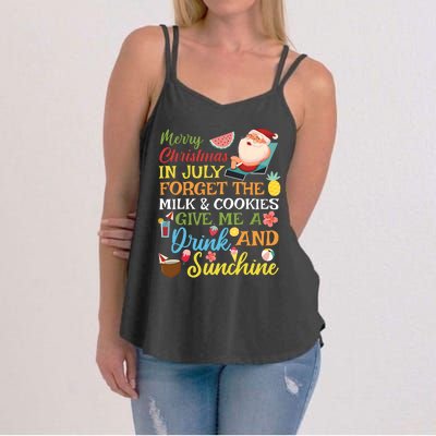 Christmas In July Forget The Milk And Cookie Women's Strappy Tank