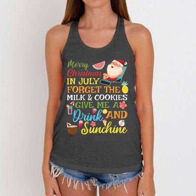 Christmas In July Forget The Milk And Cookie Women's Knotted Racerback Tank