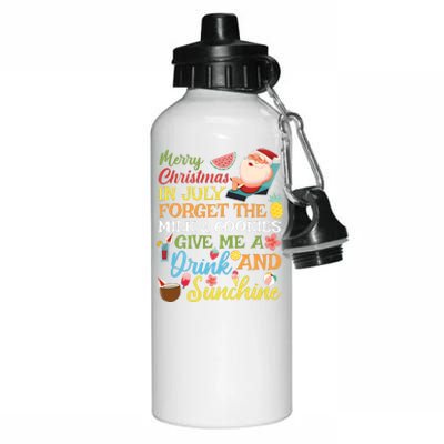 Christmas In July Forget The Milk And Cookie Aluminum Water Bottle 