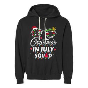 Christmas In July Squad Funny Summer Xmas Garment-Dyed Fleece Hoodie