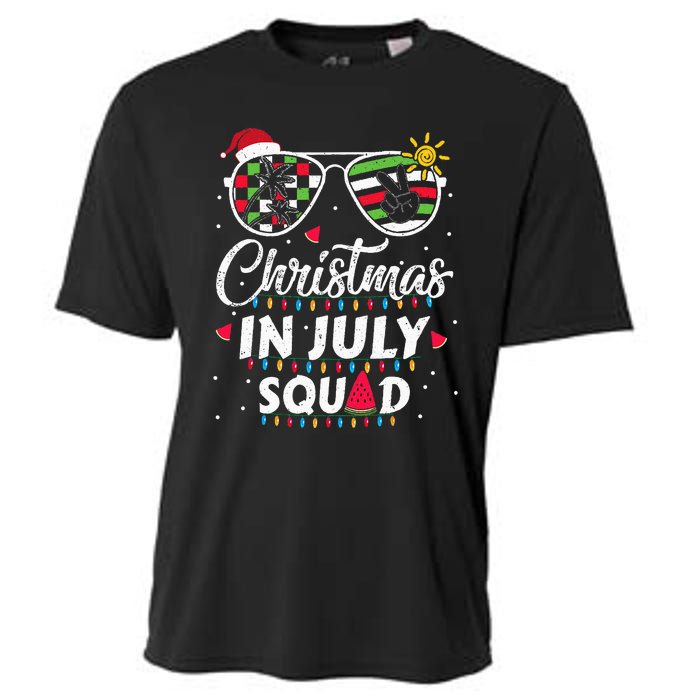 Christmas In July Squad Funny Summer Xmas Cooling Performance Crew T-Shirt