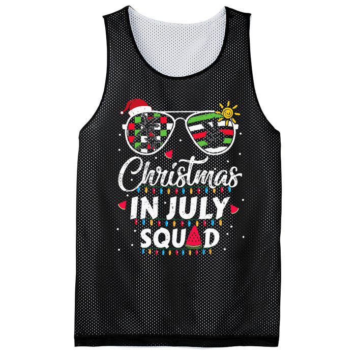 Christmas In July Squad Funny Summer Xmas Mesh Reversible Basketball Jersey Tank