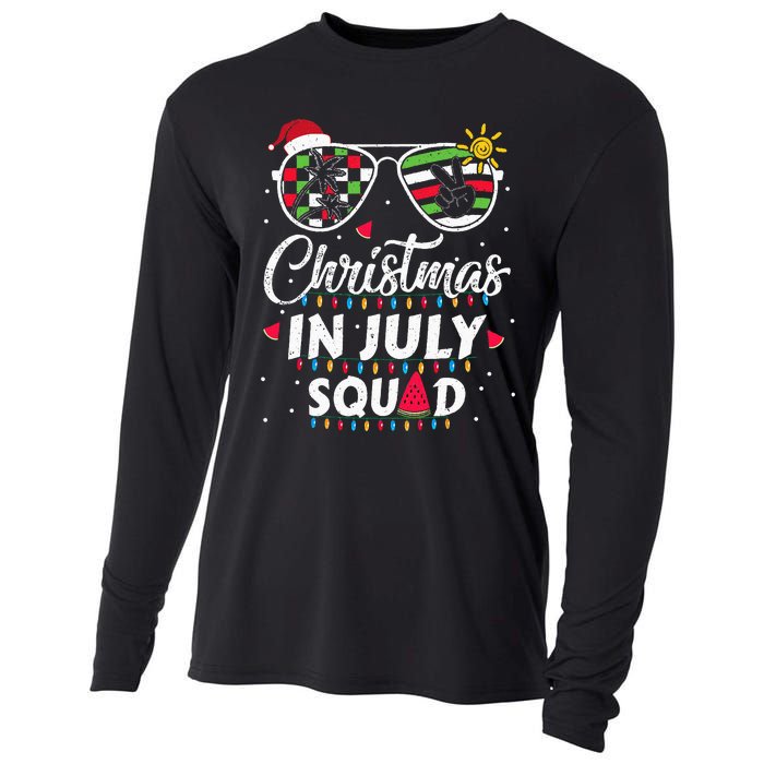 Christmas In July Squad Funny Summer Xmas Cooling Performance Long Sleeve Crew