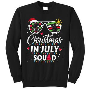 Christmas In July Squad Funny Summer Xmas Tall Sweatshirt