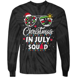 Christmas In July Squad Funny Summer Xmas Tie-Dye Long Sleeve Shirt